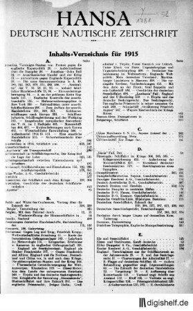1915: 52. Jahrgang