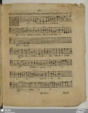 IV. Grimm, Heinrich: Missa super Dilectus meus mihi