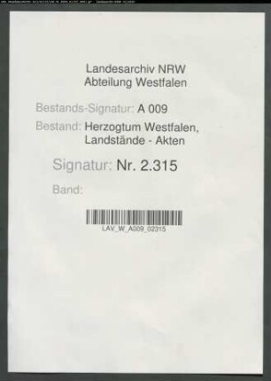 Beleg zur französischen Kriegskostenrechnung 1803/1804