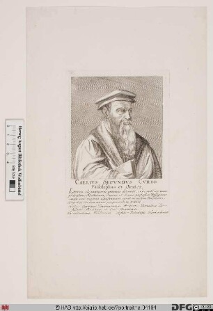 Bildnis Celio Secondo Curione (lat. Caelius Secundus Curio)