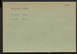 Billing, Erwin