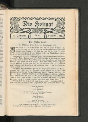 No. 12. Dezember 1911.