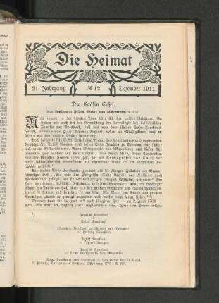 No. 12. Dezember 1911.