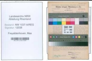 Entnazifizierung Max Freyaldenhoven , geb. 09.09.1907 ()