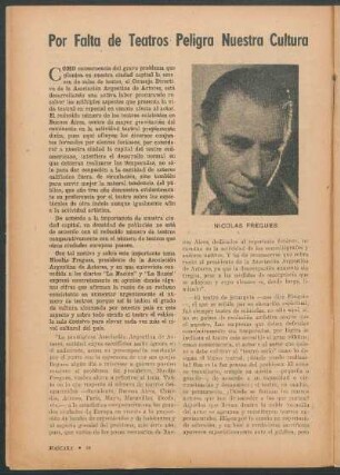 Por falta de teatros peligra nuestra cultura