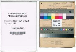 Entnazifizierung Karl Huebner , geb. 11.03.1888 (Wirtschaftspruefer)