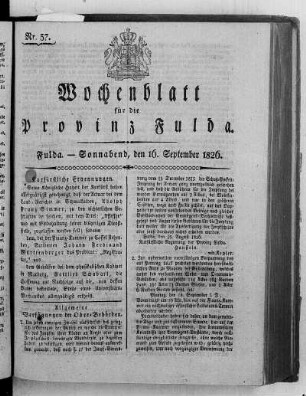 Nr. 37, Ausgabe vom 16. September 1826