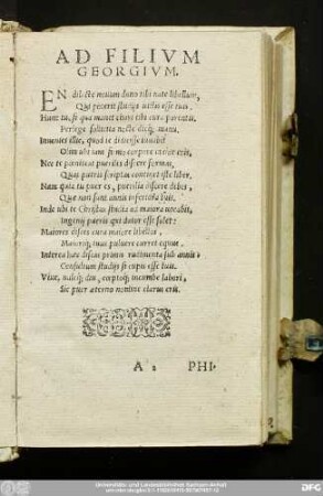 Ad Filium Georgium.