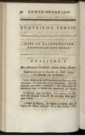 Quatrieme Partie. Suite De La Progression Graduelle Des Etres.