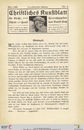 Nr. 5 (Mai 1909)