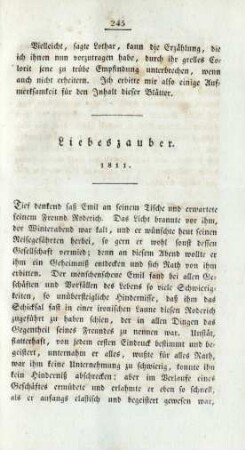 Liebeszauber. 1811