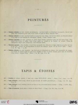 Peintures (Nr. 178-182)
