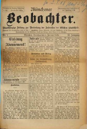 Münchener Beobachter. 1888 = Jg. 2