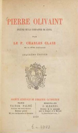 Pierre Olivaint, Prêtre de la Compagnie de Jésus
