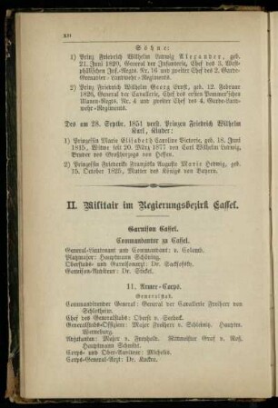 Militair im Regierungsbezirk Cassel