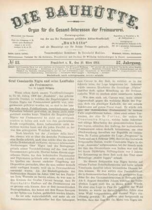 No. 13. Frankfurt a. M., den 28. März 1914. 57. Jahrgang.