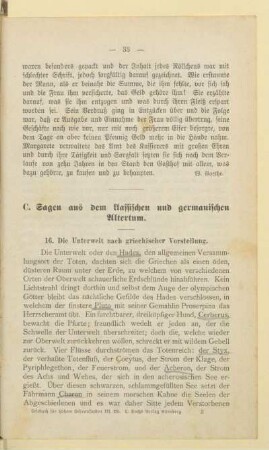 C. Sagen aus dem klassichen und germanischen Altertum