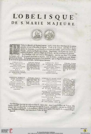 L’Obelisque de S. Marie Majeure