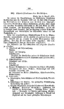 Schulvisitationen der Geistlichen : [V. Elementarschulwesen]