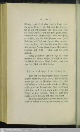 Philosophische Vorlesungen