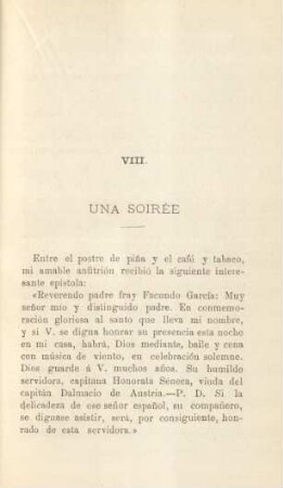 VIII. Una soirée