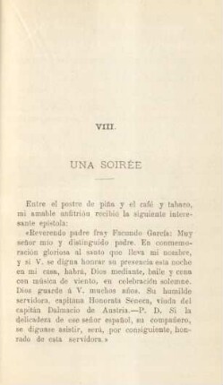VIII. Una soirée
