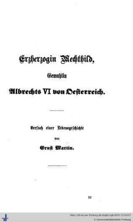 Erzherzogin Mechthild, Gemahlin Albrecht VI. von Oesterreich.