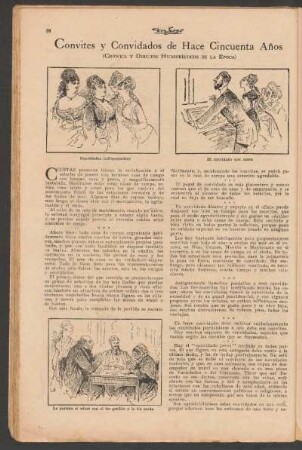 Convites y convidados de hace cincuenta años : (Crónica y dibujos humorísticos de la época)