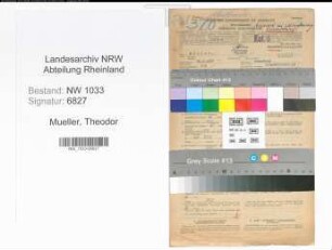 Entnazifizierung Theodor Mueller , geb. 21.09.1897 (Kriminalbeamter)