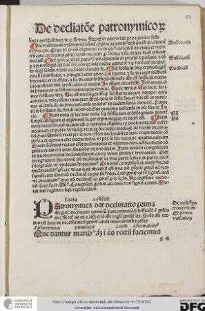 Arguitur declinatio nominum patronymicorum sufficienter est posita ibi
