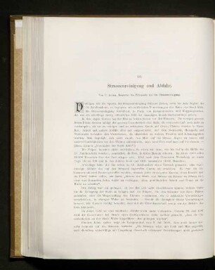 XII. Strassenreinigung und Abfuhr.