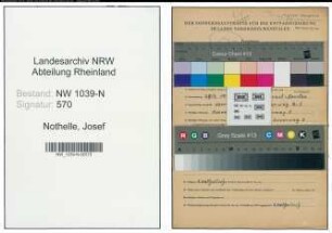 Entnazifizierung Josef Nothelle , geb. 28.02.1922 (Schlosser)