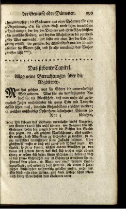 Das siebente Capitel. Allgemeine Betrachtungen über die Abgötterey