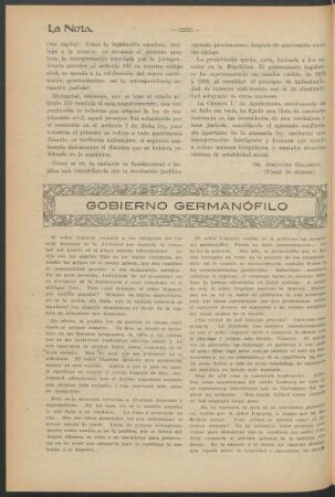 Gobierno germanófilo