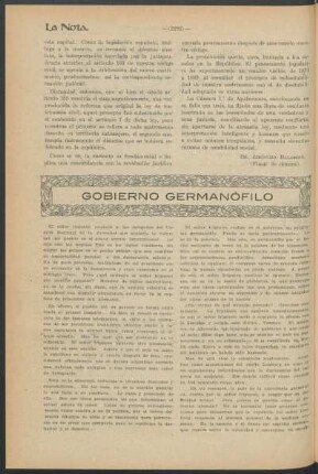 Gobierno germanófilo