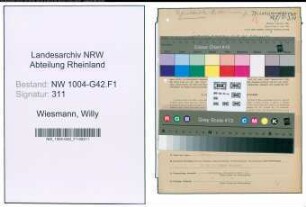 Entnazifizierung Willy Wiesmann , geb. 08.05.1914 (Rosschlaechter)