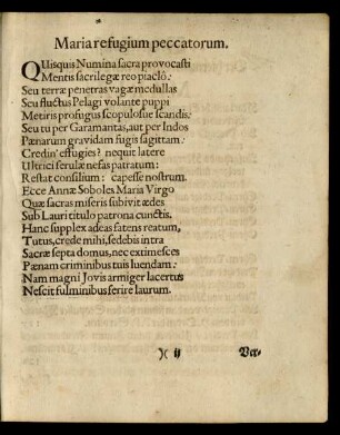Maria refugium peccatorum.