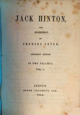 Jack Hinton, the guardsman, 1