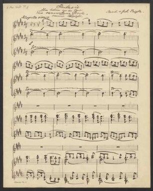 Fantasien. Auszüge. Arr; pf, vl; E-Dur