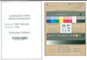 Entnazifizierung Wilhelm Kubierske , geb. 27.04.1900 (Gaertner)