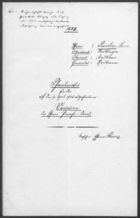 Pinache-Serres: Pfarrbericht 1925