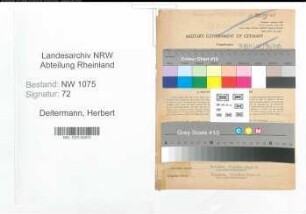 Entnazifizierung Herbert Deitermann , geb. 07.05.1908 (Lehrer)