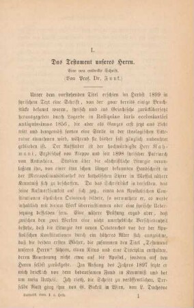 1-14 Das Testament unseres Herrn : eine neu entdeckte Schrift