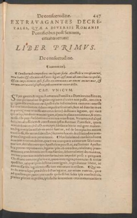 Extravagantes Decretales, Quae Diversis Romanis Pontificibus post Sextum, emanaverunt:
