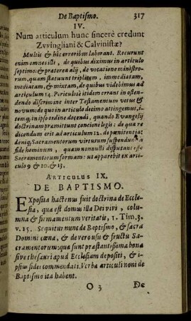 Articulus IX. De Baptismo.