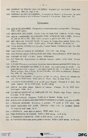 Gravures (Nr. 1134-1236)