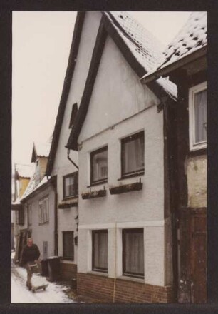 Blick in die Bruchmauerstraße. Detmold. Bruchmauerstraße 10. Papierabzug von Dia