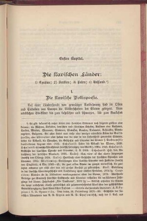 1. Die slavische Volkspoesie.