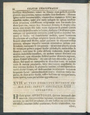 XVII. Hi Tres Exercitus Diversis Armis Pari Impetu Civitatem Dei Invadunt
