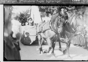 Landwirtschaftsausstellung Sigmaringen; Umzugswagen